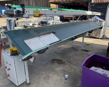 Sorma twin belt Picking Conveyor, 600mm incline conveyor belt width, 3950mm belt length, 400mm