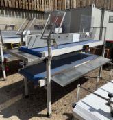 2-tier belt Picking Conveyor, 600mm width, 2450mm length, 400volts (please note this lot is