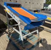 Idea Bancorulli IDBRP-60 adjustable powered Incline Conveyor, 1500mm, 600mm roller width,