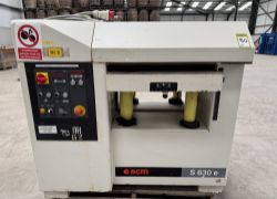SCM S630E Thicknessing Planer, 415volts, 630mm width, year 2002, serial number AB160541 (Lot
