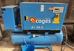 Cages KME B7/270E receiver mounted Air Compressor, 10bar max pressure, year 2023, with inbuilt air