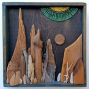 Holz, Dieter (1939 Stralsund - 2008 Stralsund) "In Reihe am Strand II"