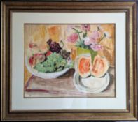 Heckel, Erich (1883 Döbeln – 1970 Radolfzell) „Stilleben mit Früchten“