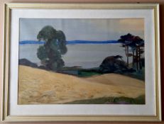 Hesse, Alfred (1904 Schmiedeberg - 1988 Dresden) "Achterwasserblick bei Loddin / Usedom"