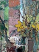 Curio, Sabine (1950 Usedom, lebt in Stolpe) "Blumenstilleben mit Osterglocken"