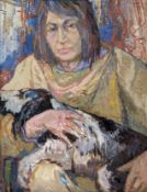 Kopetz, Vera (1910 St.Petersburg – 1998 Ückeritz/Usedom) „Selbst mit Hund“