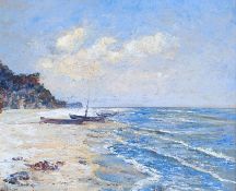 Gehrloff, Lieselotte (Bansiner Malerin um 1950/70) „Boote am Ostseestrand“