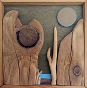 Holz, Dieter (1939 Stralsund - 2008 Stralsund) "Landschaft mit hellblauem Wasser"