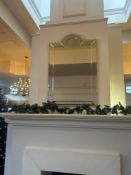 Modena art deco bevelled wall mirror 90cm x 150cm Note this lot has a lift out charge see charges in