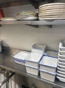 Various stoneware plates as found Note this lot has a lift out charge see charges in Important