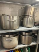 10 x stainless steel and aluminium stock pots Note this lot has a lift out charge see charges in