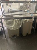 2x peddle bins Note this lot has a lift out charge see charges in Important Sale infiormation plus