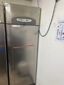 Foster model EPREMG 600H stainless steel single door upright fridge Note this lot has a lift out