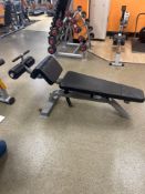 Precor adjustable decline bench Note this lot has a lift out charge see charges in Important Sale