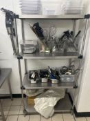 4 tier stainless steel shelf 90cm x 45cm x 165cm Note this lot has a lift out charge see charges