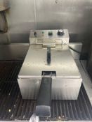 Nisbets Essentials stainless steel single tank single tank table top fryer 240v Note this lot has