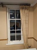 4 x single panel curtain drapes on poles fully lined each 100cm span x 270cm drop [Loc Arden] A lift