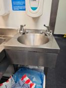 Stainless steel wall mount hand wash basin [Loc Kitchen] A lift out charge applies to this lot in