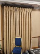 A pair of fully lined embossed drapes on pole span 170 x 270cm drop [Loc Arden] A lift out charge