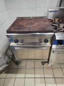 Electrolux 70 cm electric bullseye hob with integrated oven. Cast iron solid top with dual control