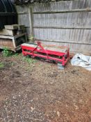 SCH DMF Mounted Deep Aerator. Heavy-duty turf aerator attachment with red powder-coated frame and