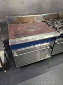 Blue Seal G576 Evolution Series solid top oven range with LPG configuration. Features a heavy-duty