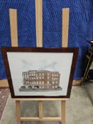 Watercolour The Chesterfield Signed And Dated Framed 47 X 43cm