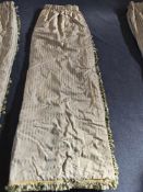 A Pair Lined Pencil Pleat Top Of Silk Drapes Fabric Is A High-Quality Jacquard Weave. It Features
