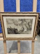 A New View Of The Coronet Theatre, Attributed To Sir William Russell Flint Print Glazed And Framed