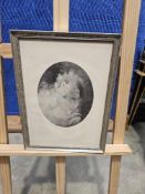 A Black And White Print Illustrating A Female Glazed And Framed 26 X 34cm (RC30635)