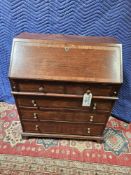 George III Mahogany Bureau A Fall-Front That Opens To Reveal A Fitted Interior, Which Commonly