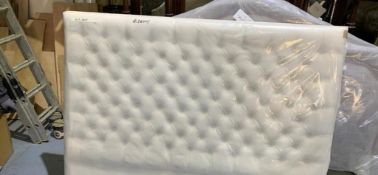 Soho Sand Headboard Tufted Upholstered As New H146cm X W183cm (RC28775)