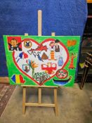 Acrylic Abstract On Canvas Our Culture 2019 80 X 60cm (RC33307)
