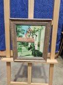 Chesterfield Palm Beach Giclee Signed S Thompson Framed 27 X 32cm