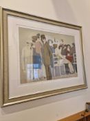 DAVID SCHNEUER (Israeli , 1905 - 1988) Limited Edition Coloured Serigraph Silk Screen Print Happy