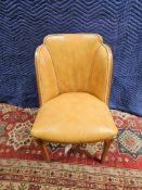 Art Deco Sycamore Cloud Back Chair By Epstein Original Finish And Professionally Reupholstered In
