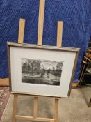 Photograph The Tuileries Garden. Paris (1st Arrondissement), Circa 1900.Glazed And Framed 56 X