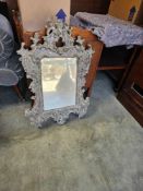 2 X Patina Inc Italy Murano Ornate Mirrors 56 X 83cm