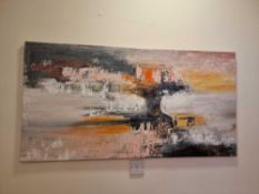 Pooja Shah Acrylic On Canvas Abstract Acrylic Painting With Texture From The Etching In Of Marks