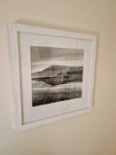 Gillian Allard Framed Print Distant Hill And Reflection Signed Verso In A White Wood Frame 48 x 49cm
