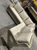 Bramblecrest Set B336 Chedworth Square 2 Piece Reclining Sofa - Sandstone Notes: Dirty Cushions [