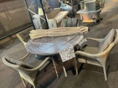 Bramblecrest Set B035 Cherington 140cm Round Table with Lazy Susan & 4 Chairs - Nutmeg Notes: