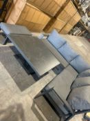 Bramblecrest Set B190 Amsterdam Square Modular Sofa with Adjustable Piston Dining Table & 1x Bench [