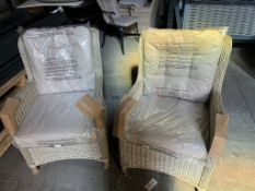 Bramblecrest Set B250 Chedworth Hi-Back Chair - Sandstone x2 [ WhsLoc 105 BAY 14 A ]