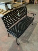 Bramblecrest Set B594 Rome 155cm Bench - Black [ WhsLoc 105 Bay 86 C]