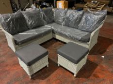 Bramblecrest Set B853 Chester Mini Modular Sofa with 2 Stools Notes: Damaged Weave [ WhsLoc 105 -