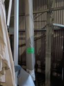 Bramblecrest Set B084 Chichester Anodised 4.0 x 3.0m Rectangle Side Post Parasol inc Khaki