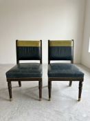 Pair of Decca Neoclassical Inspired Side Chairs: A pair of neoclassical inspired side chairs with