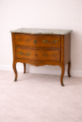 Louis XV Style Commode Sauterelle: An elegant Louis XV style commode sauterelle with high cabriole