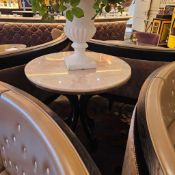 Noble Russell Onyx Effect Marble Top Circular Centre Table A modern circular centre table